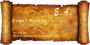 Engel Attila névjegykártya